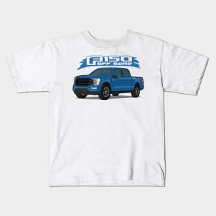 Car truck off road  f-150 blue Kids T-Shirt